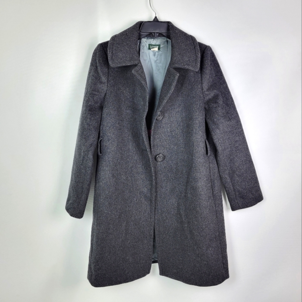 J. Crew Wool Cashmere Fully Lined Coat Sz 6